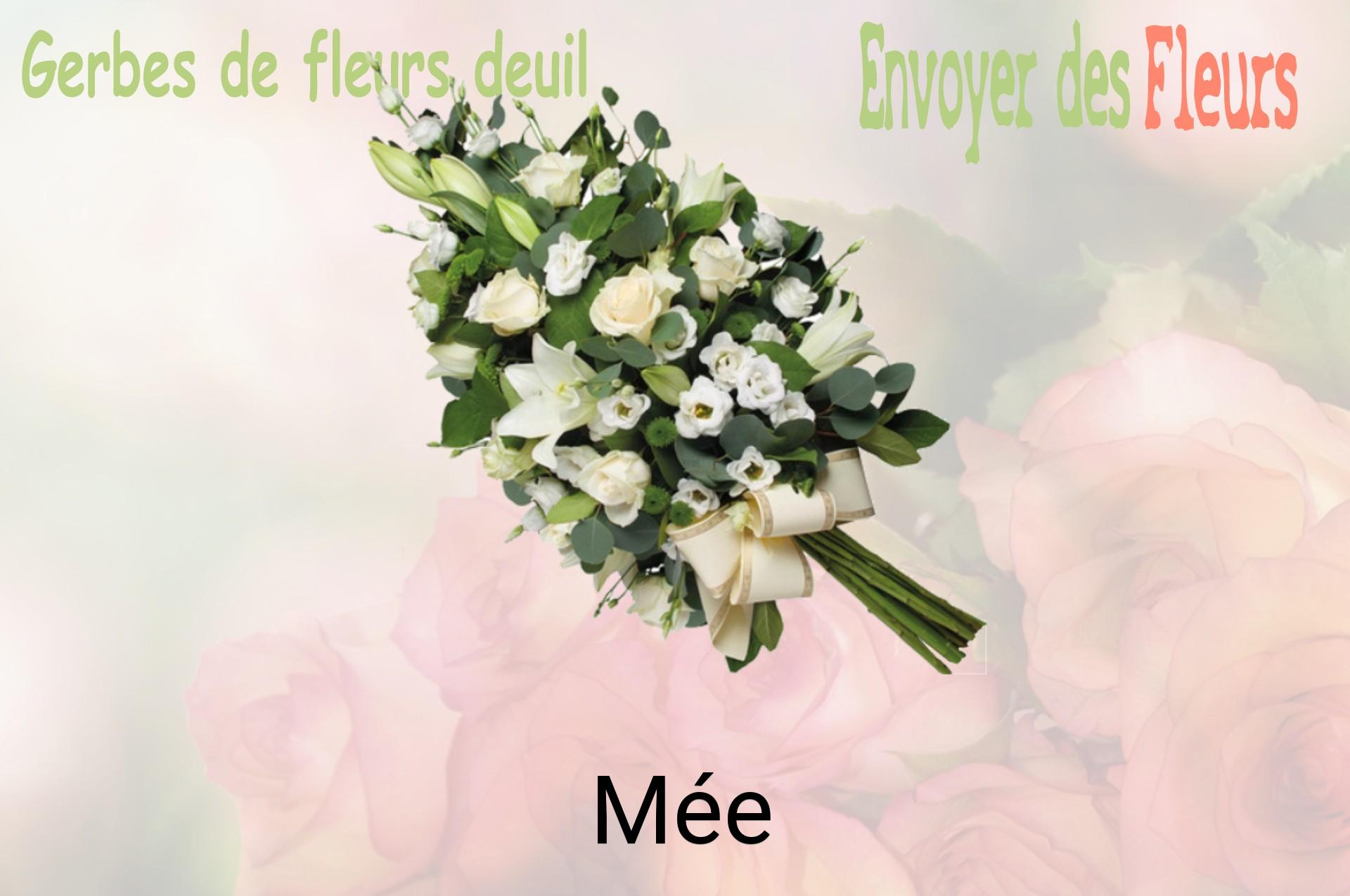 Gerbe de fleurs de deuil livrée à Mée